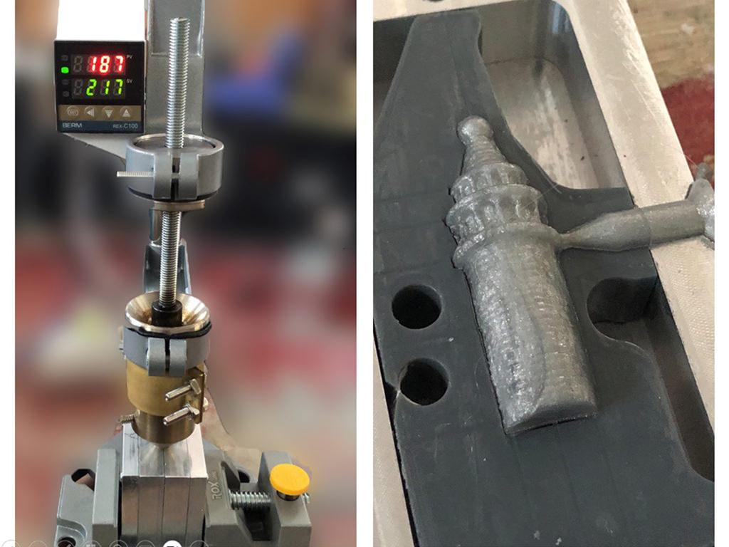 3D printed, photopolymer resin injection mold and injection molding machine
